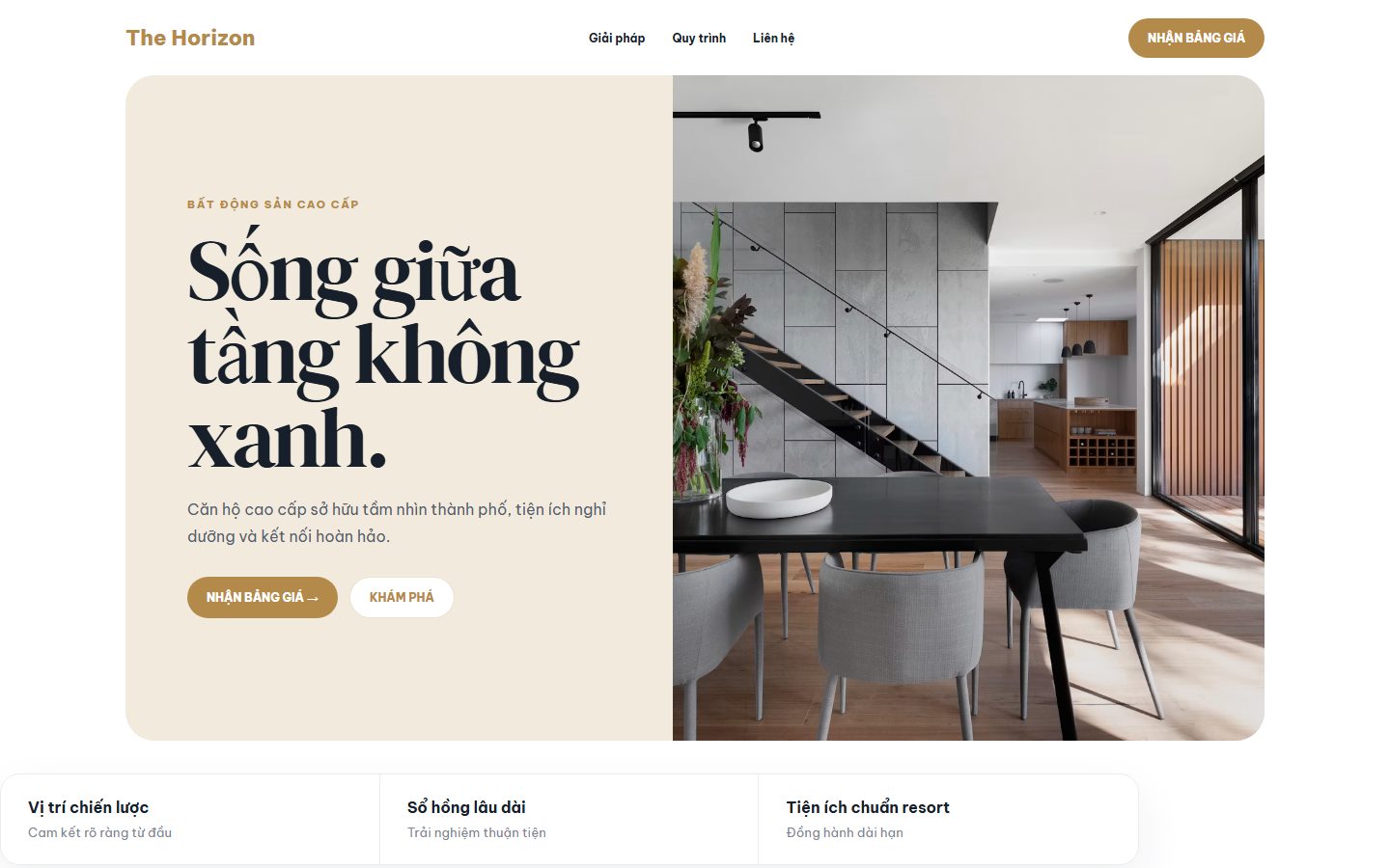 Landing Page bất động sản cao cấp
